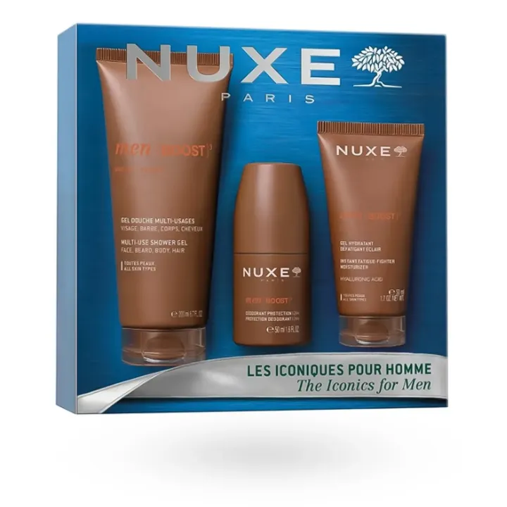 Coffret Noël Nuxe Men [BOOST]³ Les Iconiques Pour Hommes 2026 boite face avant