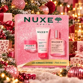 Coffret Noël Nuxe Les Iconiques en Rose 2026 – 3 soins floraux