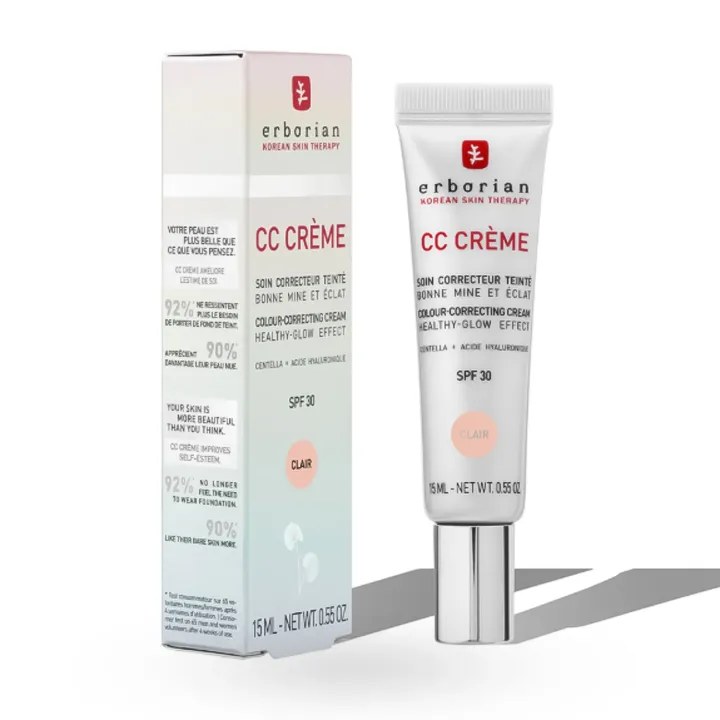 Erborian CC Crème à la Centella Asiatica SPF 30 – 15 ml clair tube et boite