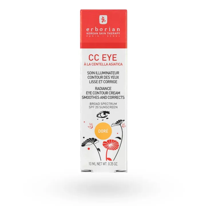 Erborian CC Eye Doré SPF 20 – Soin Anti-Cernes Teinté 10 ml boite