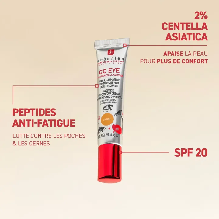 Erborian CC Eye Doré SPF 20 – Soin Anti-Cernes Teinté 10 ml laboratoire