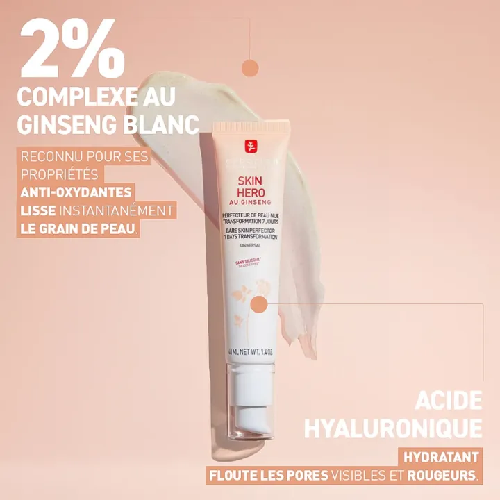 Erborian Skin Hero – Perfecteur de Peau Non Teinté 15 ou 40 ml laboratoire