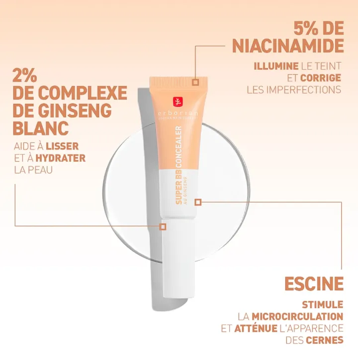 Erborian Super BB Concealer SPF 25 – Anti-Cernes Haute Couvrance 10 ml