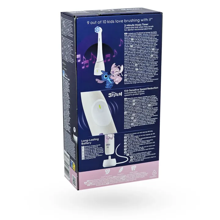 Oral-B iO Kids Angel – Brosse à dents électrique enfant dès 6 ans face arrière