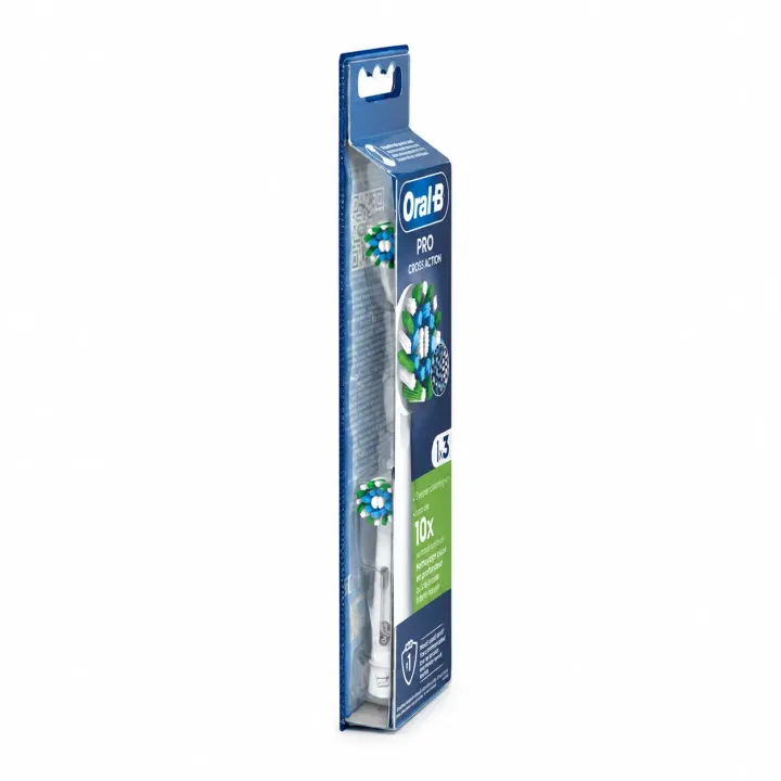 Oral-B Pro CrossAction – 3 brossettes de rechange flanc gauche