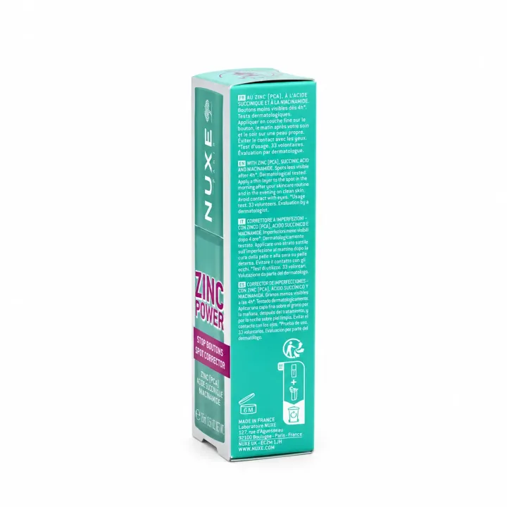 Nuxe Zinc Power Stop Boutons 10 ml – Gel Anti-Boutons Effet Patch Invisible