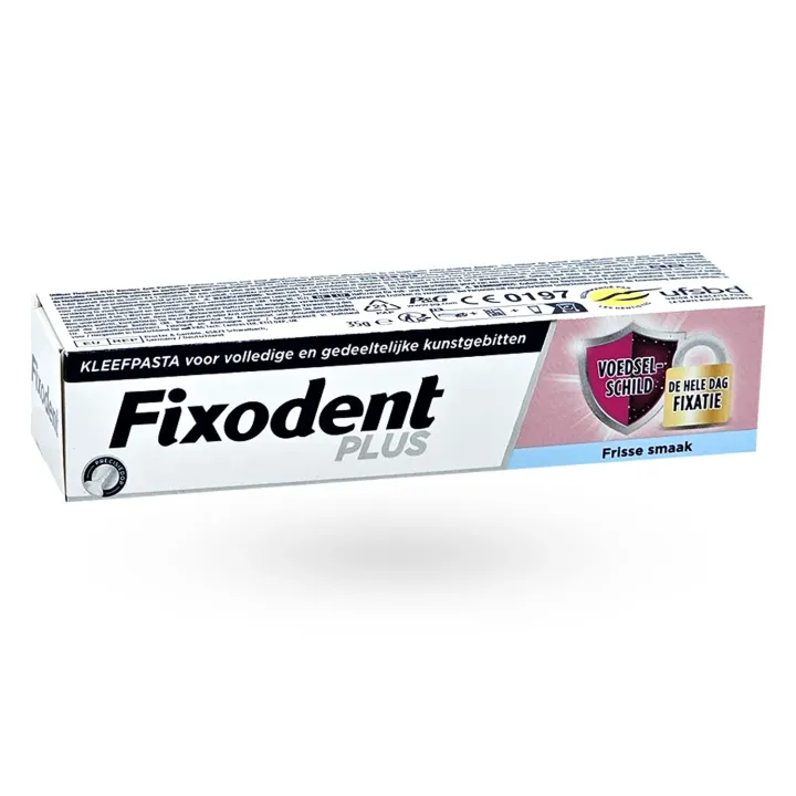 Fixodent Plus Barrière Anti-Particules Arôme Frais 35 g – Crème adhésive flanc gauche