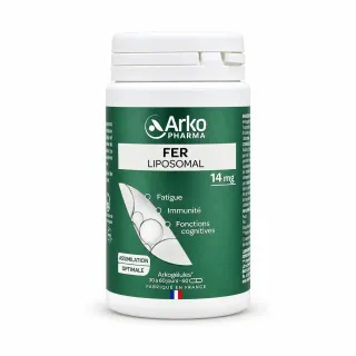 Arkogélules Fer Liposomal 14 mg Arkopharma – 60 gélules face avant