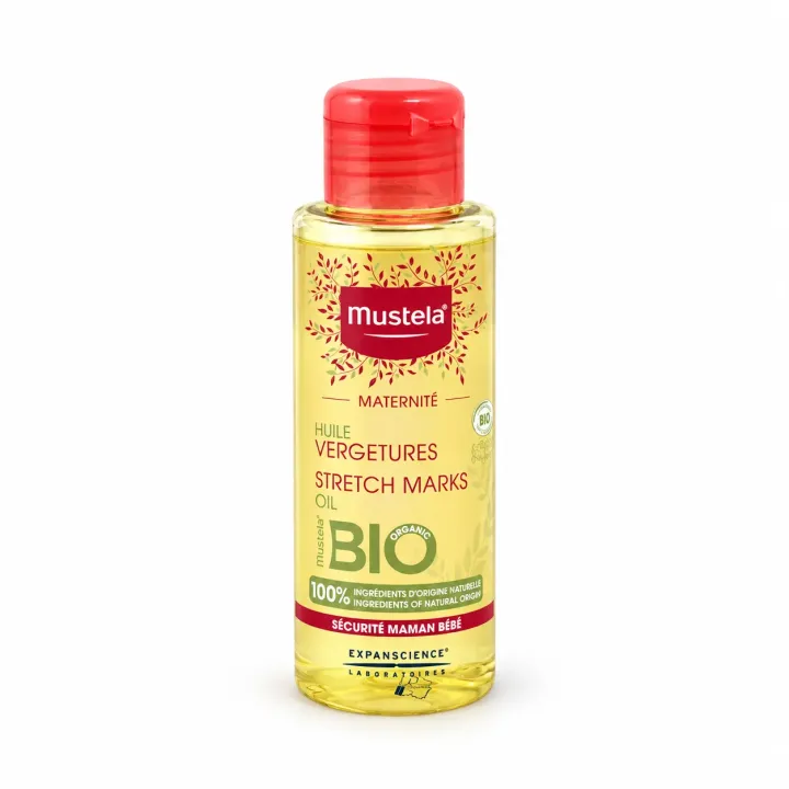 Mustela Huile Vergetures certifiée BIO Grossesse 105 ml flacon