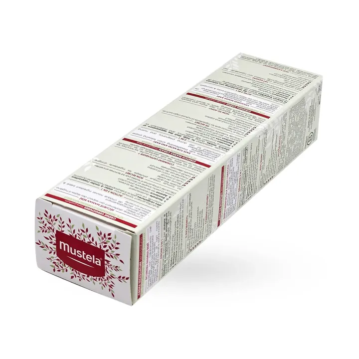Mustela crème vergetures action 3 en 1 sans parfum 150 ml boite face arrière couchée