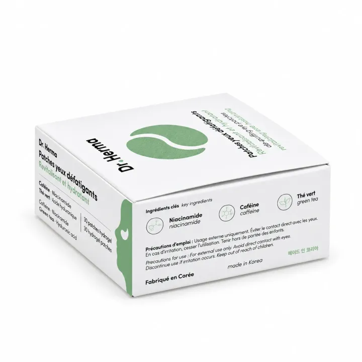 Dr Herma Patchs yeux défatigants hydrogel 30 patchs boite flanc 2
