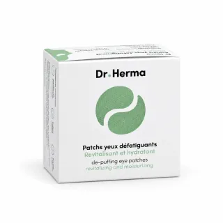 Dr Herma Patchs yeux défatigants hydrogel 30 patchs boite face avant