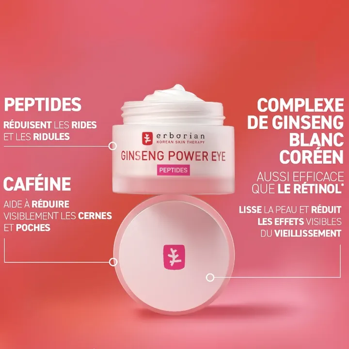 Erborian Ginseng Power Eye crème yeux lissante anti rides 15 ml propriétés