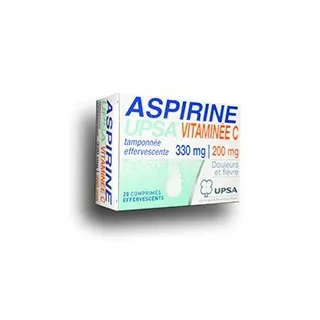 Aspirine Upsa vitamine C tamponnée effervescente - 20 comprimés effervescents