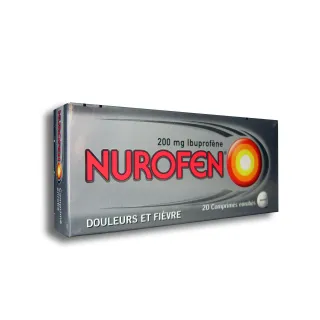 Nurofen ibuprofène 200 mg douleurs et fièvre 20 comprimés enrobés
