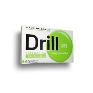 Pastilles Drill sans sucre Anis menthe