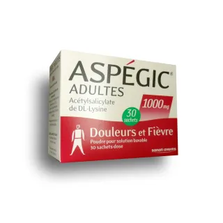 Aspégic 1000 mg adulte 30 sachets