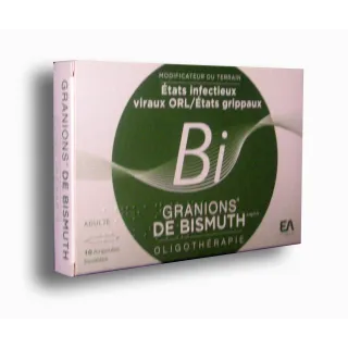 Granions de bismuth états infectieux viraux ORL