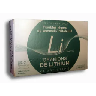 Granions de lithium troubles légers du sommeil