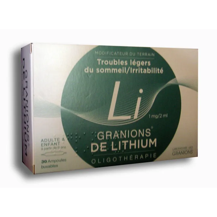 Granions de lithium troubles légers du sommeil