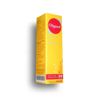 Oligosol Cuivre Or Argent flacon de 60 ml - 30 doses