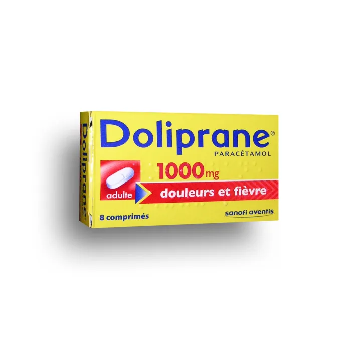 Doliprane 1000 mg paracétamol boite de 8 comprimés pelliculés