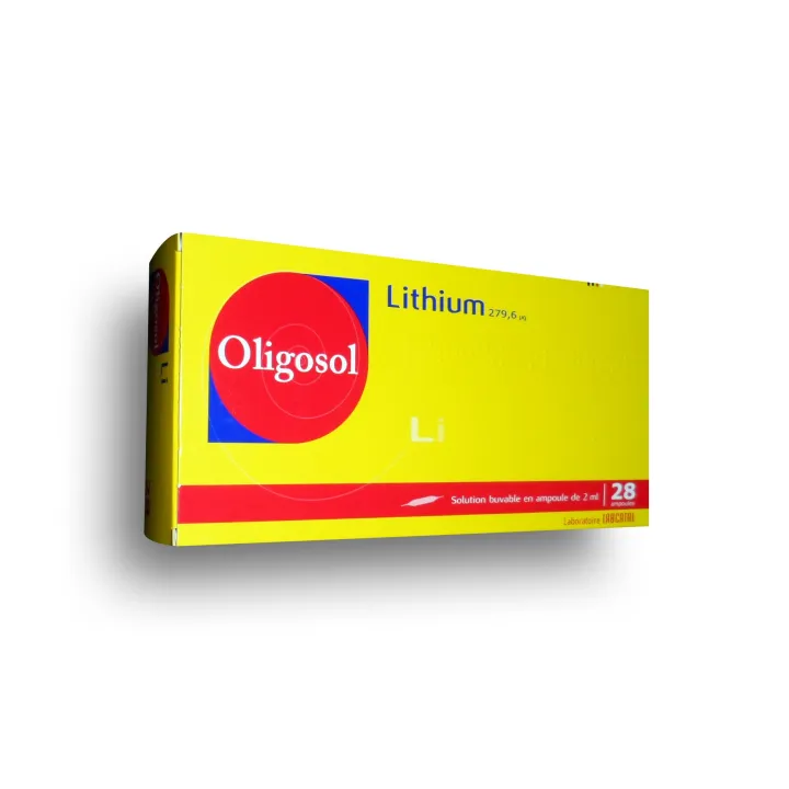 Lithium oligosol solution buvable