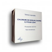 Chlorure de sodium cooper - 0,9% 10 ampoules 20ml