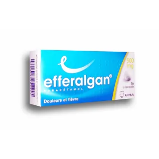 Efferalgan 500 mg Upsa en boite de 16 comprimés
