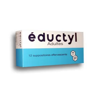 Eductyl adultes boite de 12 suppositoires effervescents
