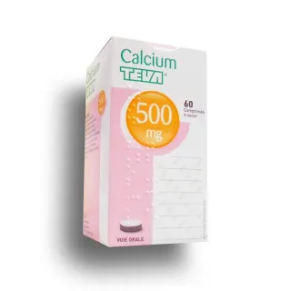Calcium 500 mg en boite de 60 comprimés à sucer