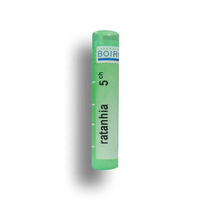 Ratanhia Boiron tubes granules et doses - 4 CH 5 CH 7 CH 9 CH 12 CH 15 CH 30 CH