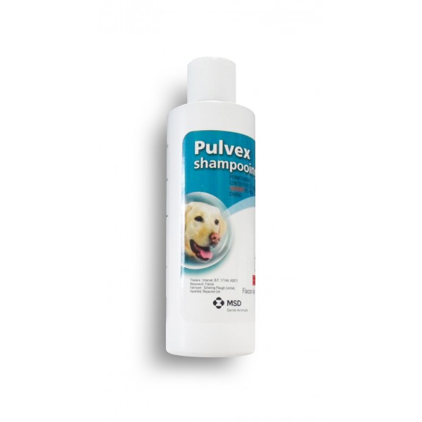 Pulvex shampooing chiens Puces, Aoutats, Poux en flacon de 200 ml