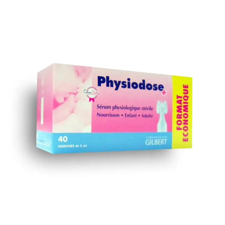Physiodose sérum physiologique 5 ml Gilbert - Boite de 40 unidoses