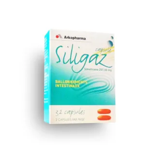 Siligaz Arkopharma ballonnements intestinaux - Boite de 32 capsules