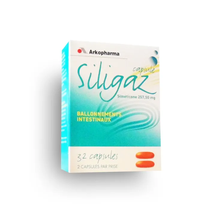 Siligaz Arkopharma ballonnements intestinaux - Boite de 32 capsules