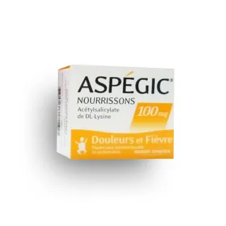 Aspégic nourrissons 100 mg douleur et fièvre - Boite de 20 sachets-doses
