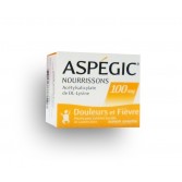 Aspégic nourrissons 100 mg - Boite de 20 sachets