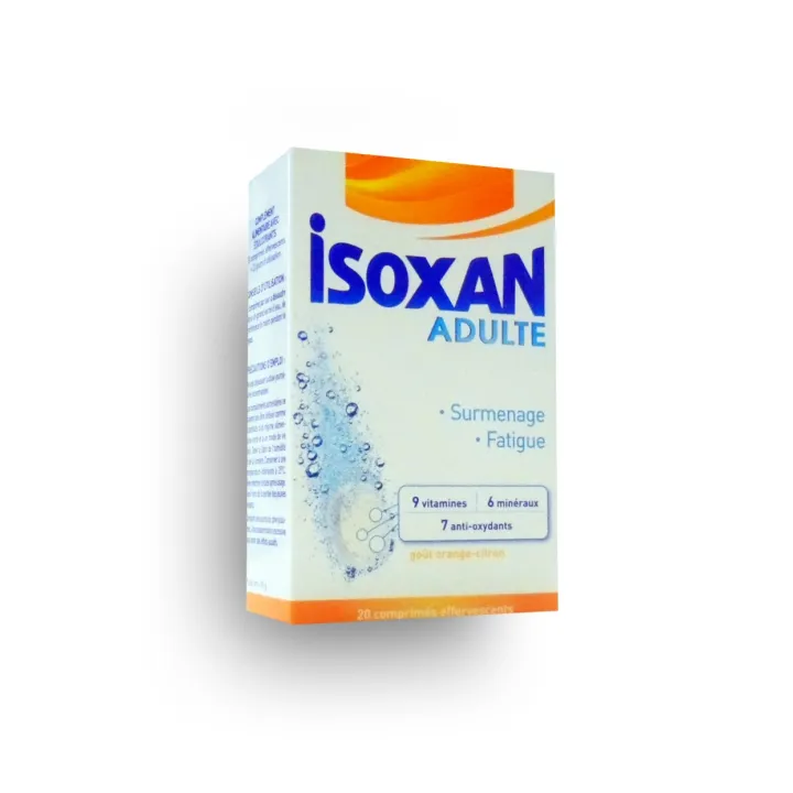 Isoxan Adulte 20 comprimés effervescents - Surmenage et fatigue passagère