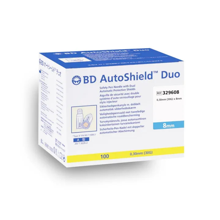 BD Autoshield Duo aiguilles pour stylo sécurisées 0.30 mm x 8mm