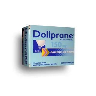 Doliprane 150 mg paracétamol sachet-dose boite de 12