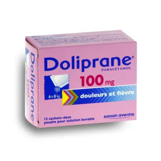 Doliprane 100 mg paracétamol sachet-dose boite de 12