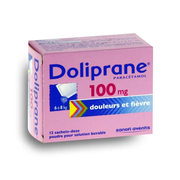 Doliprane 100 mg paracétamol sachet-dose boite de 12
