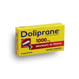 Doliprane 1000 mg paracétamol suppositoire boite de 8