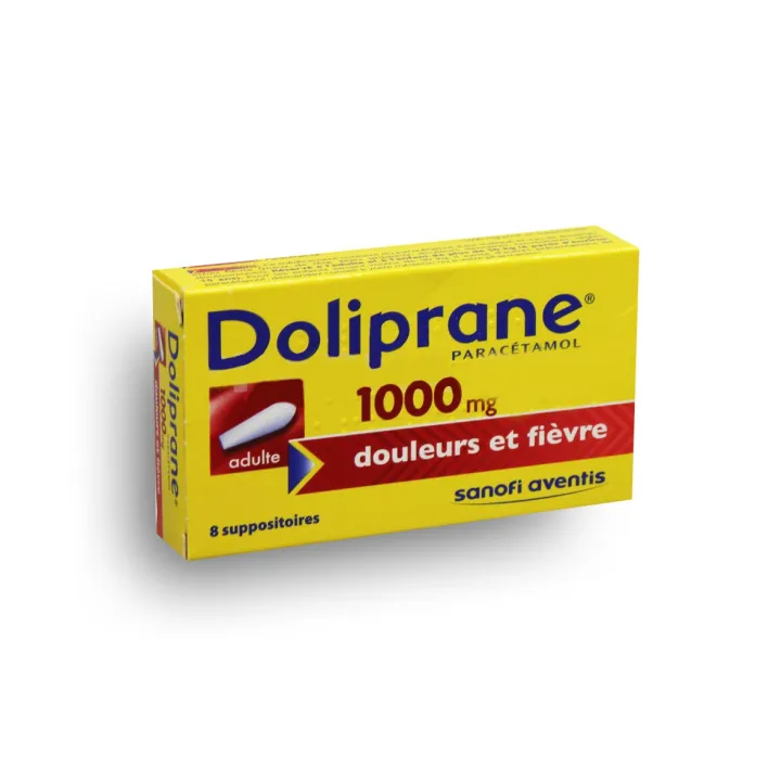 Doliprane 1000 mg paracétamol suppositoire boite de 8