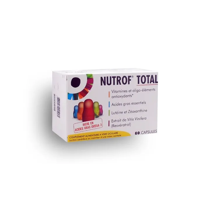 Nutrof total complément alimentaire à visée oculaire Théa - Boite de 60 ou 180 capsules