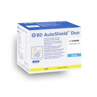 BD Autoshield Duo - 100 Aiguilles pour stylo sécuriséé 0.30 mm x 5mm