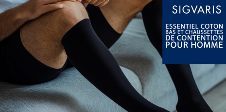 Gamme Sigvaris Essentiel Coton - Bas et chaussettes de contention pour homme