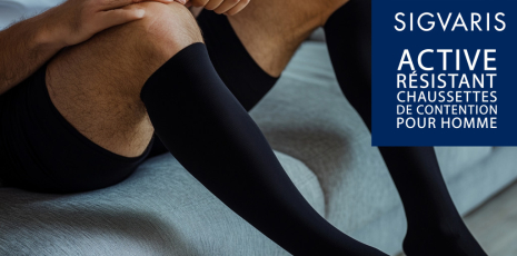 Gamme Sigvaris Active résistant - Chaussettes de contention pour homme