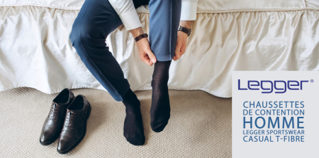 Chaussettes de contention homme Legger Sportswear et Casual T-Fibre
